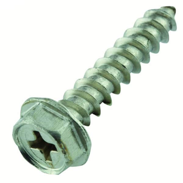 Everbilt #12 1 in. Phillips Hex-Head Sheet Metal Screws (2-Pack)