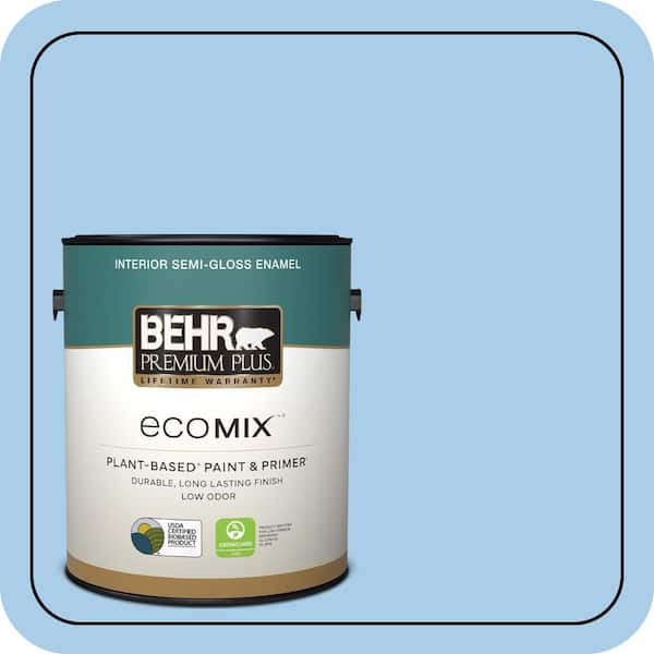 1 gal. #P520-2 French Porcelain Semi-Gloss Enamel EcoMix Plant-Based Interior Paint & Primer