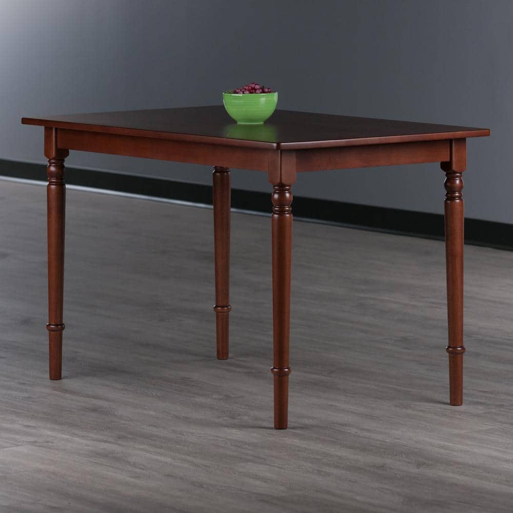 WINSOME WOOD Ravenna 47 in. Rectangle Walnut Wood 4-Legs Dining
