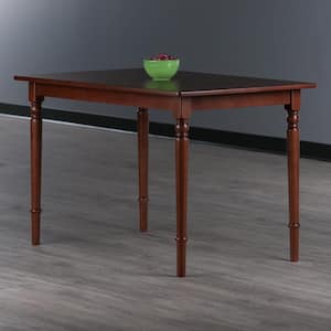 Ravenna 47 in. Rectangle Walnut Wood 4-Legs Dining Table Top and Wood Frame Seats 4