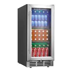 15 in. Single Zone Beverage and Wine Cooler, Glass Door