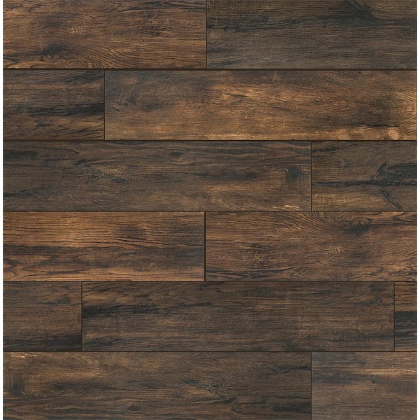 Florida Tile Home Collection Smoked, Wood Look Porcelain Tile Home Depot