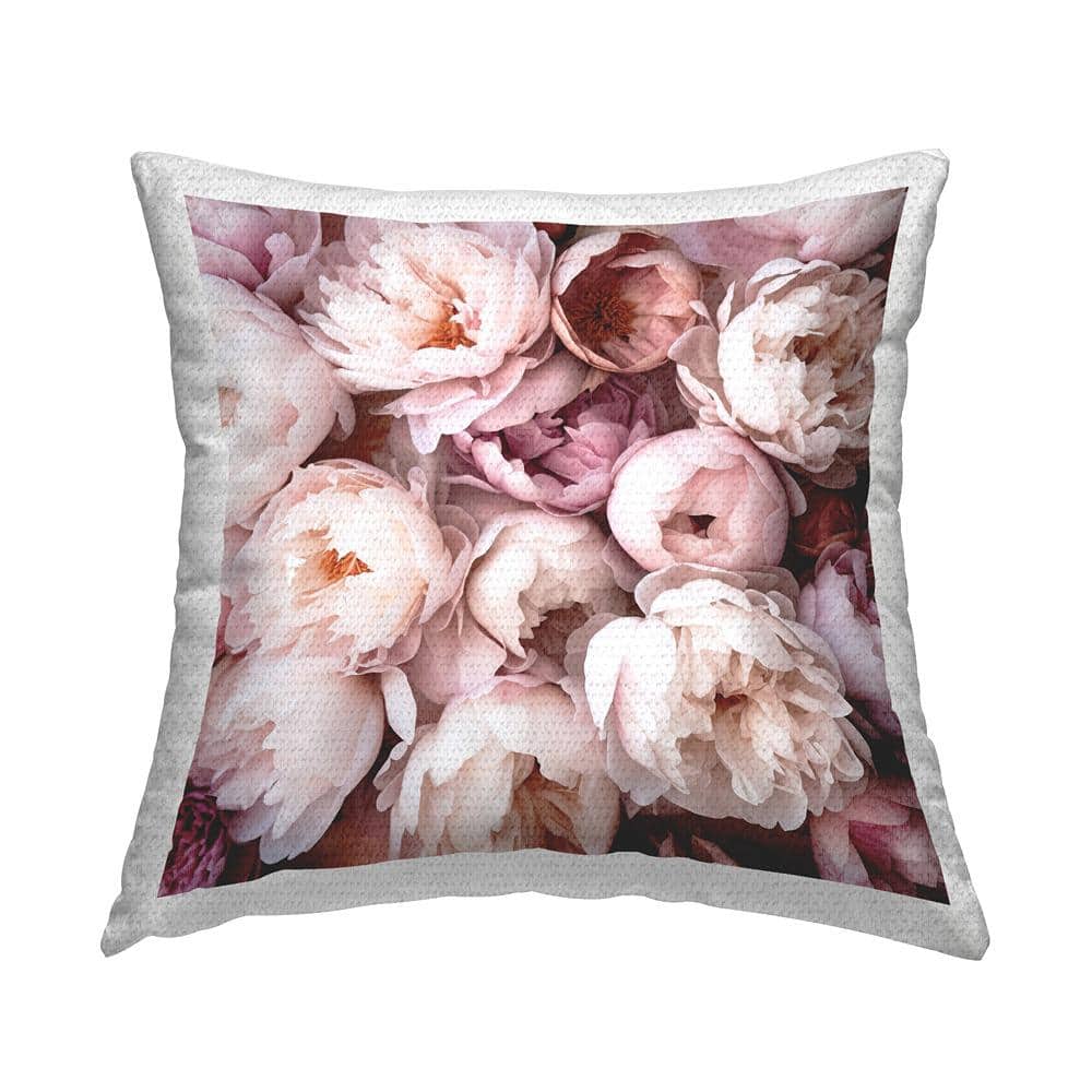 Pink Blooming Peonies Pink Square Outdoor Throw Pillow price history on PriceWatchPro