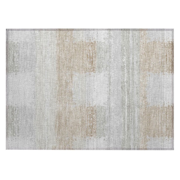 Chantille Machine Washable Indoor/Outdoor Abstract ACN2772 Silver 2 ft. x 3 ft. Accent Rug