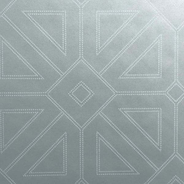 A-Street Prints Voltaire Silver Geometric Silver Wallpaper Sample