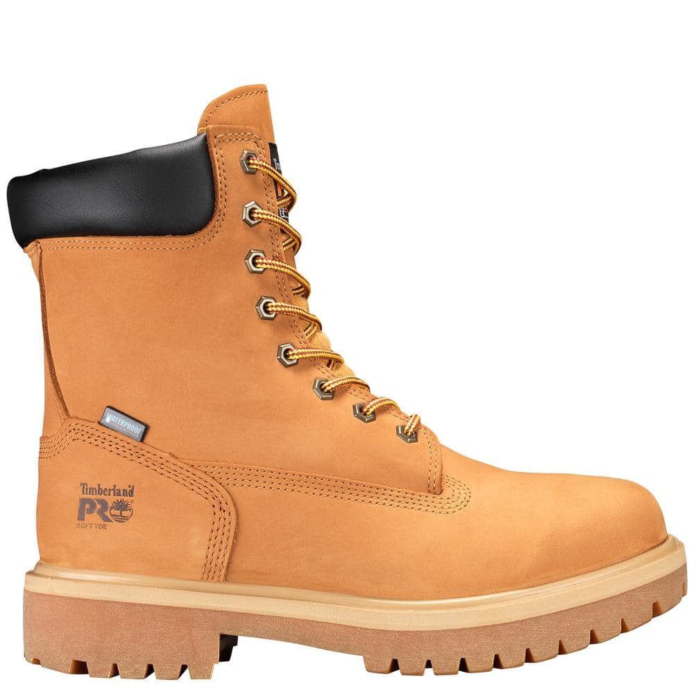 Timberland PRO Men's Direct Attach Waterproof 8'' Work Boots - Soft Toe -  Wheat Size 9(M)-TB026011713_090M - The Home Depot