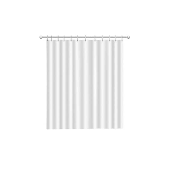 Unbranded 3D Embossed White Shower Curtain 72 x 72 Modern Farmhouse Chic Textured Fabric Set with Hooks for Bathroom