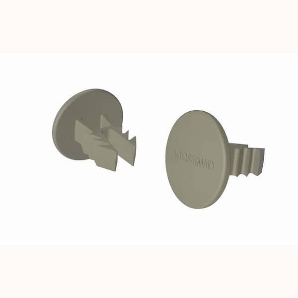 ClosetMaid SuperSlide 1-1/4 in. Nickel Closet Rod end Caps (2-Pack)