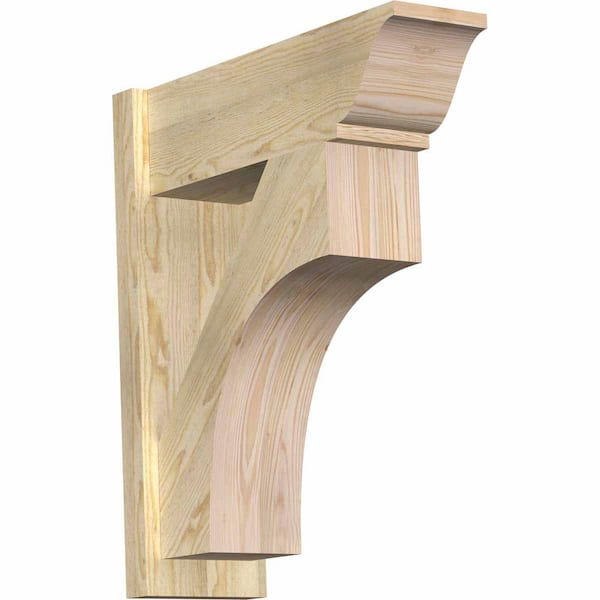 Ekena Millwork 8 in. x 28 in. x 24 in. Westlake Traditional Rough Sawn Douglas Fir Outlooker