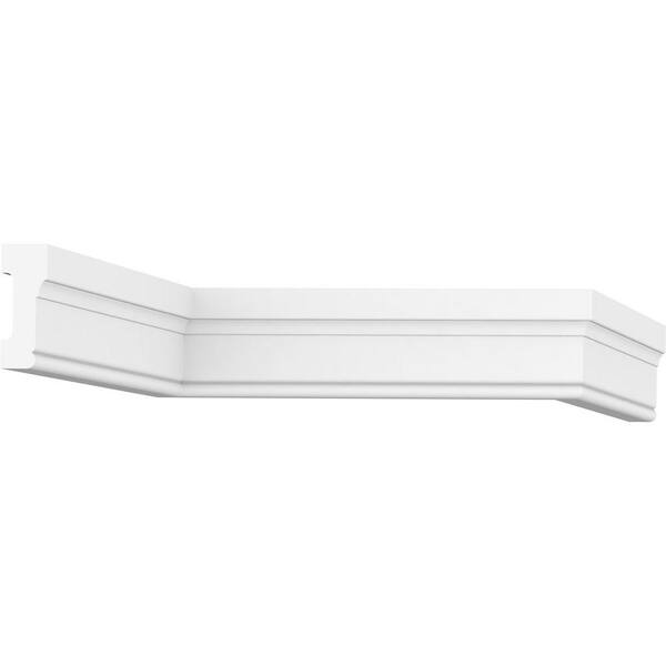 Ekena Millwork 3-1/4 in. x 1-1/4 in. x 96 in. Williamsburg Casing Moulding, PVC (8-Pack)