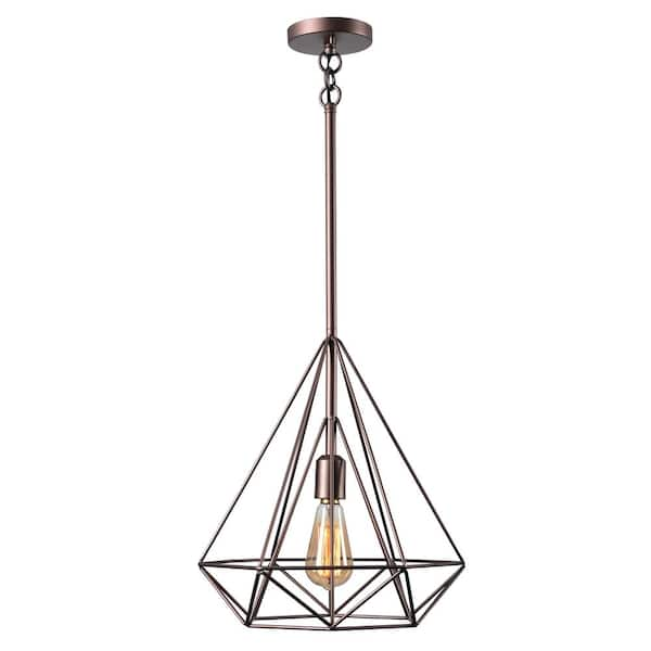 Manor Brook Apex Vintage 1-Light Copper Pendant