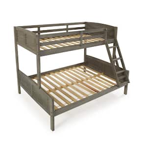 Antique Grey Twin and Full Louver Bunk Bed
