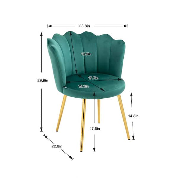 RayGar Dunelm Dining Chair In Velvet Fabric Green Free Fast P&P ...