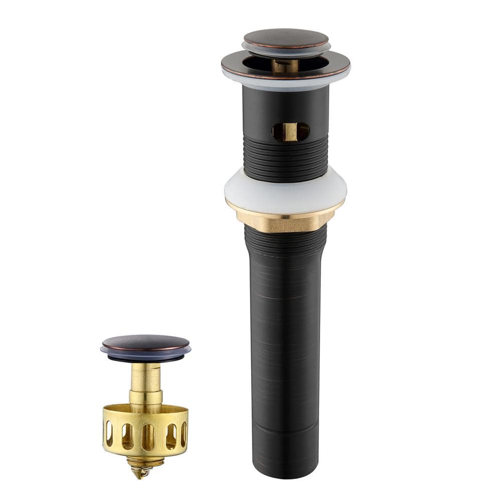 Oil Rubbed Bronze Bathroom Sink Pop-Up Drain Kit with Overflow