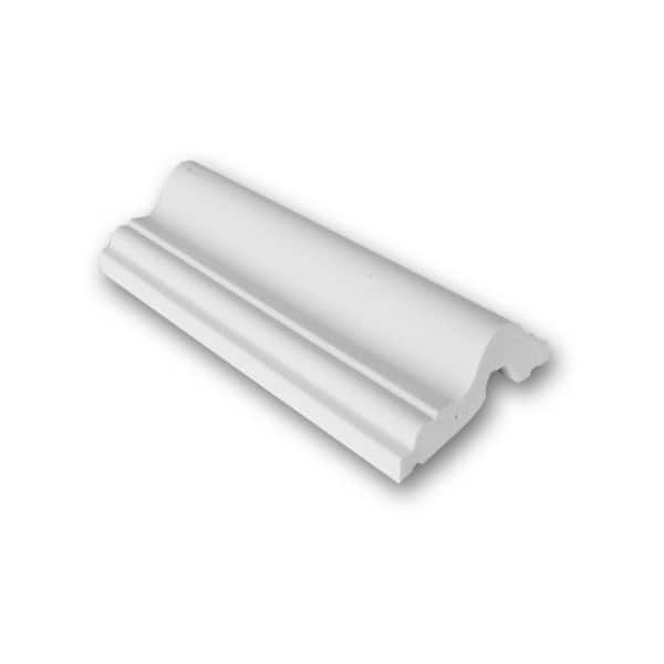 ORAC DECOR 1 in. D x 2-3/8 in. W x 4 in. L. Primed White Plain Polyurethane Panel Moulding Sample