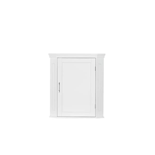 Somerset 20.5 in. W x 14.5 in. D x 23.88 in. H Bathroom Storage Wall Cabinet Cabinet Corner Organizer in White