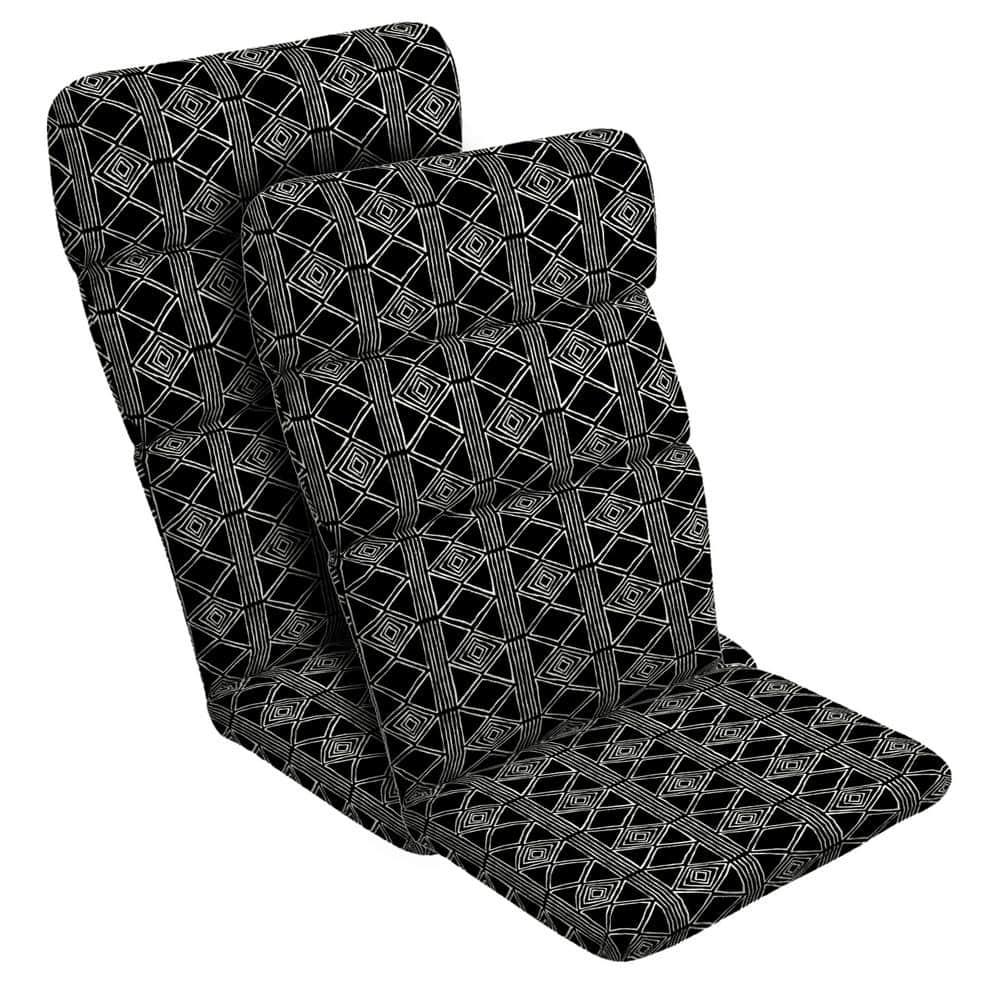 ARDEN 20 in. x 45.5 in. Outdoor Adirondack Cushion in Black Global