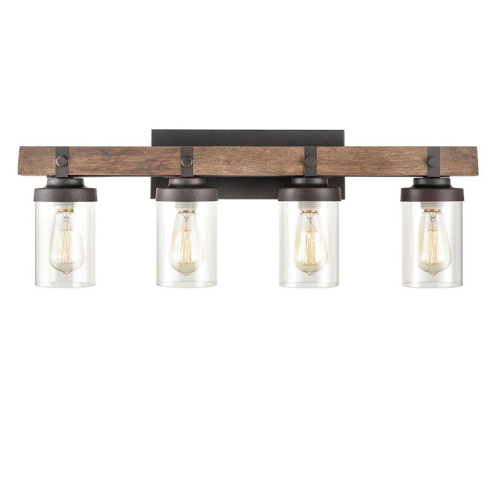 9.84 in. 4 light Brown Modern Wall Sconce with Glass Shade price history on PriceWatchPro
