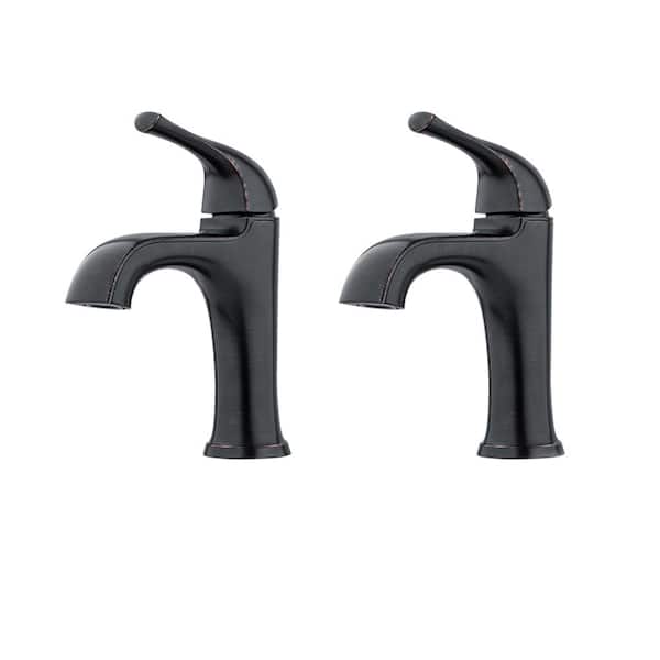 Ladera Single Handle Single Hole Bathroom Faucet in Tuscan Bronze (2-Pack)