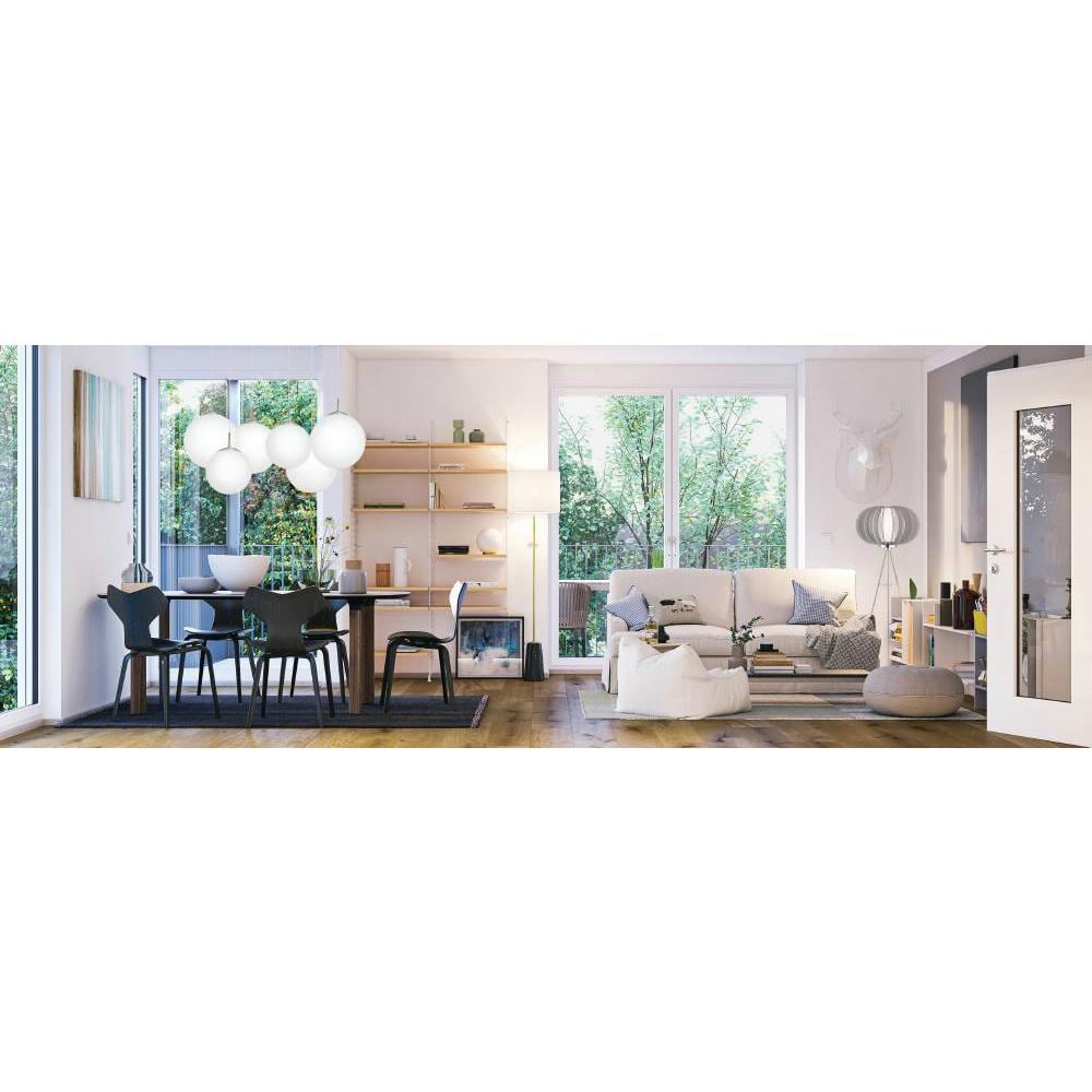 Matte Nickel and Frosted Glass Globe Pendant Light