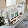 Vanity Art Brescia 36 in. W x 18 in. D x 36 in. H Bathroom Vanity in White with Single Basin Vanity Top in White Ceramic and Mirror VA3036-W