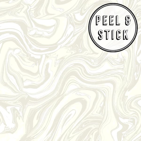 Unbranded Transform Grey Marble Peel and Stick Wallpaper