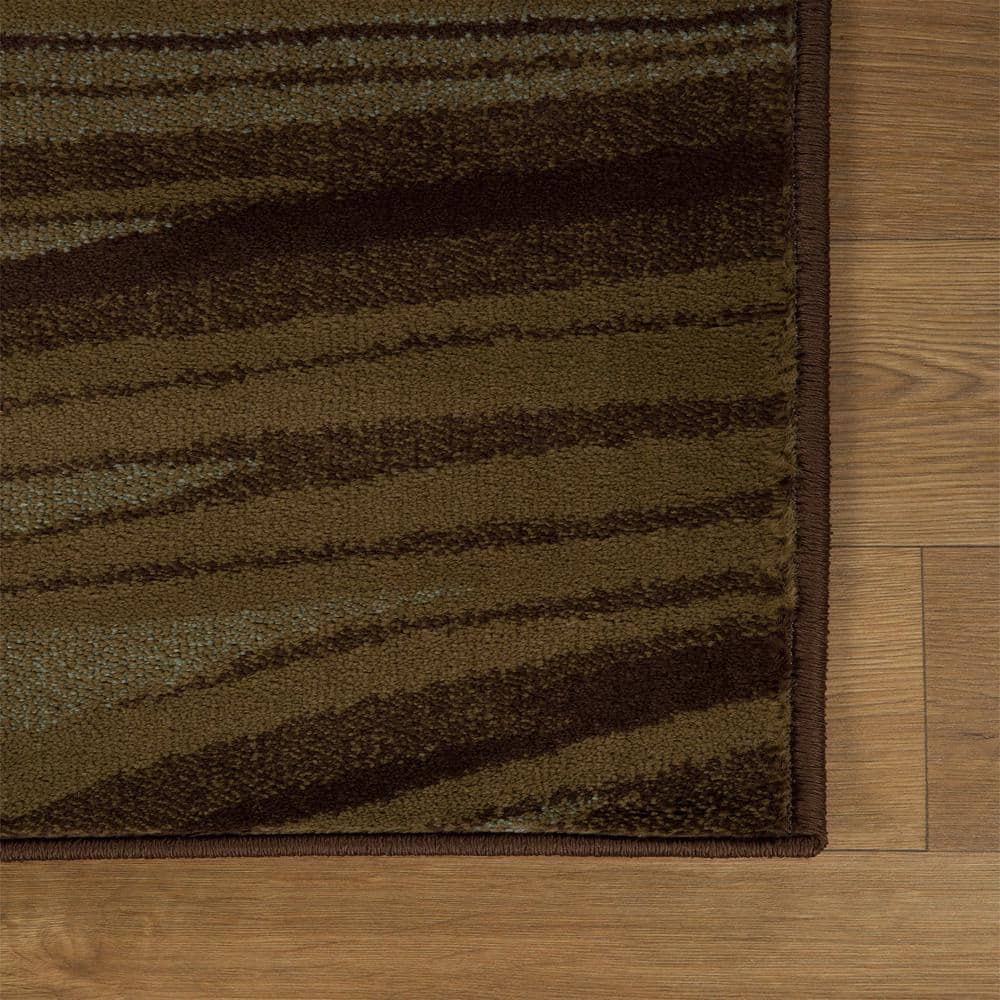 Ondes Plush Modern Abstract 8' x 10' Multi-Colored Area Rug