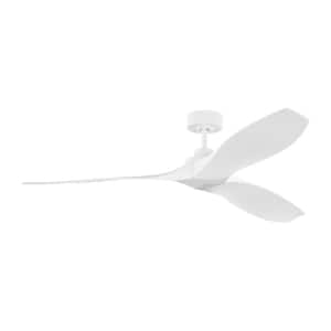 Collins Coastal 60 in. Smart Home Matte White Wet Rated Ceiling Fan with White Blades, DC Motor and Remote