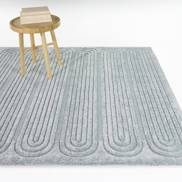 Ettore Teal 5 ft. 3 in. x 7 ft. Modern Arches Area Rug