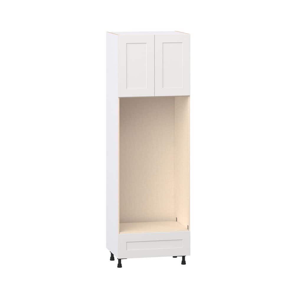 Roseland 30 in. W x 24 in. D x 94.5 in. H Assembled Shaker Double Oven Kitchen Cabinet in Warm White with Drawer price history on PriceWatchPro