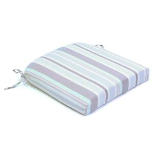 21 in. x 21 in. CushionGuard Woven Stripe Square Outdoor Seat Cushion