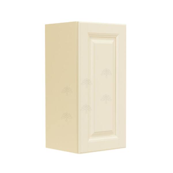 LIFEART CABINETRY Oxford Assembled 9 in. x 30 in. x 12 in. Wall Cabinet with 1 Raised-Panel Door 2 Shelves in Creamy White