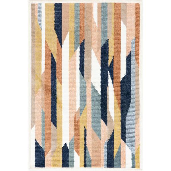 nuLOOM Inga Blue 5 ft. x 8 ft. Abstract Area Rug