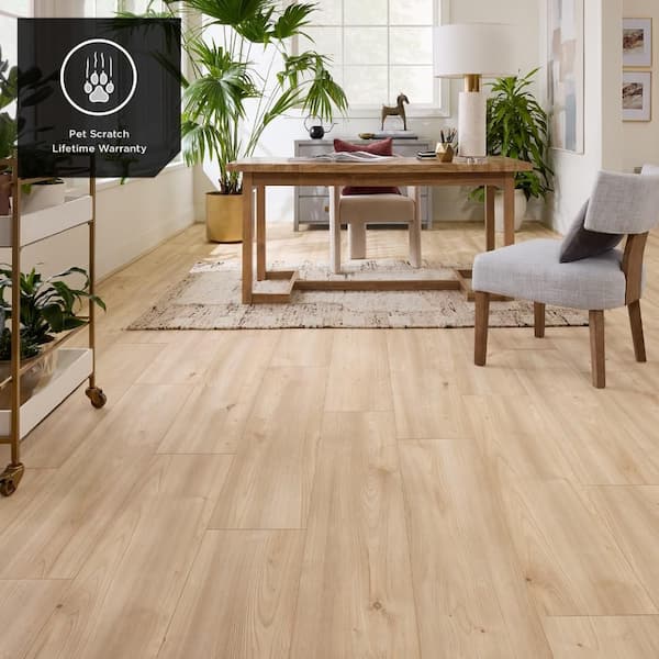 Outlast+ Horizon Cedar 12 mm T x 9.45 in. W x 47.24 in. L Waterproof Laminate Wood Flooring (18.6 sq. ft./Case)