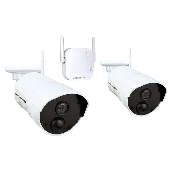 Night Owl 4-Channel 1080p 16GB MicroSD Card Wireless Surveillance System with 2-Wireless Cameras
