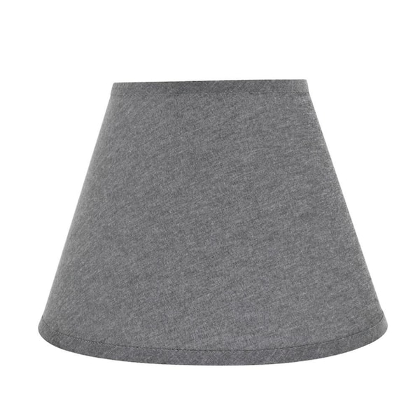 13 in. x 9.5 in. Grey Hardback Empire Lamp Shade