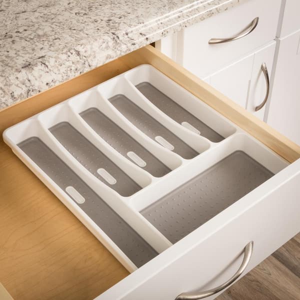 Two-Tiered Silverware Drawer Storage Insert - Independent Trays