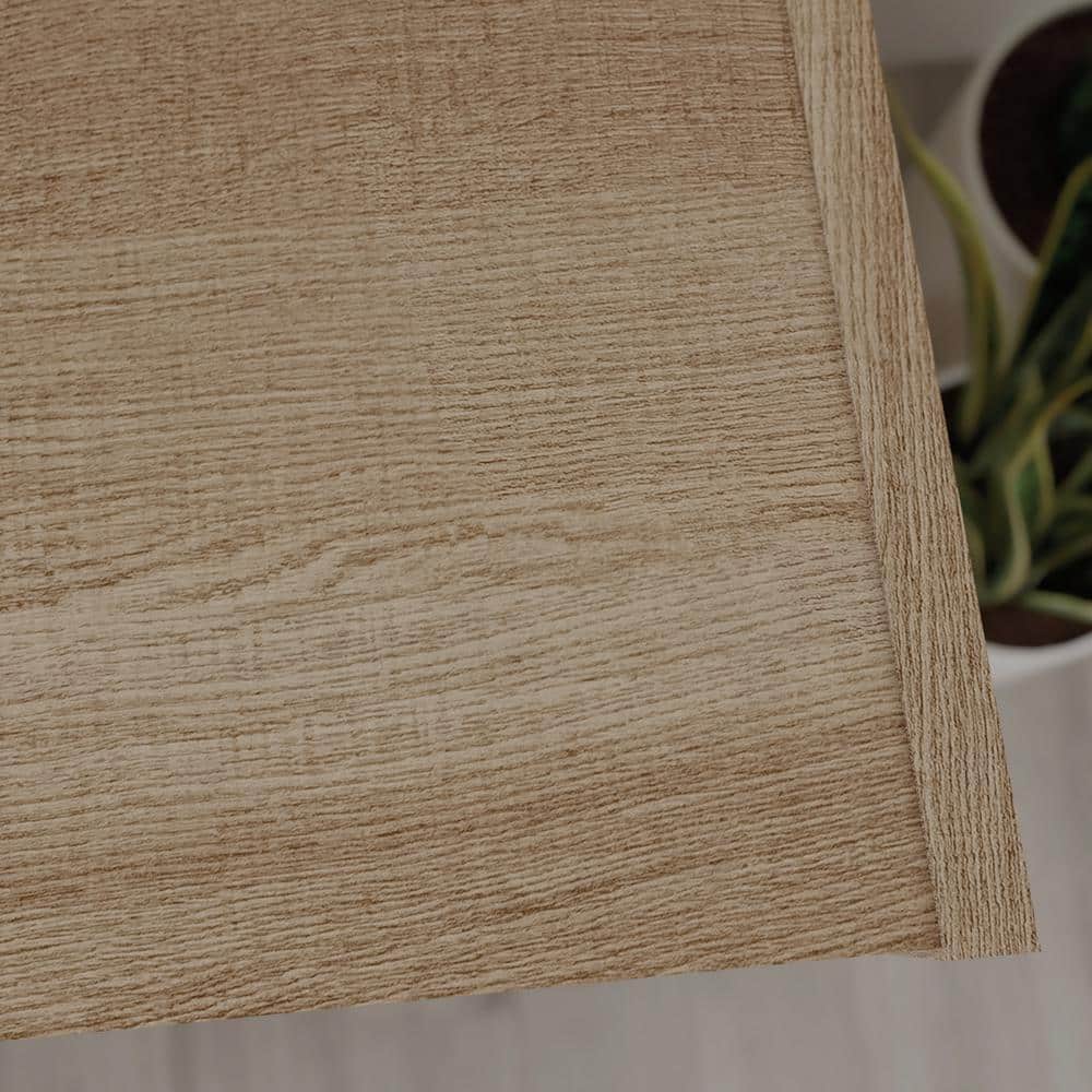 Summer Oak Finish Compact Wood Desk with Storage