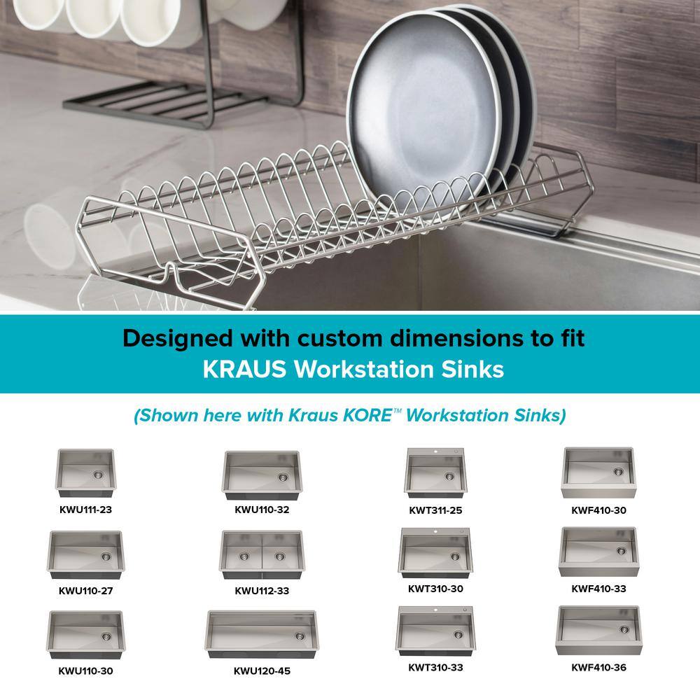 Stainless Steel Workstation Kitchen Sink Dish Drying Rack
