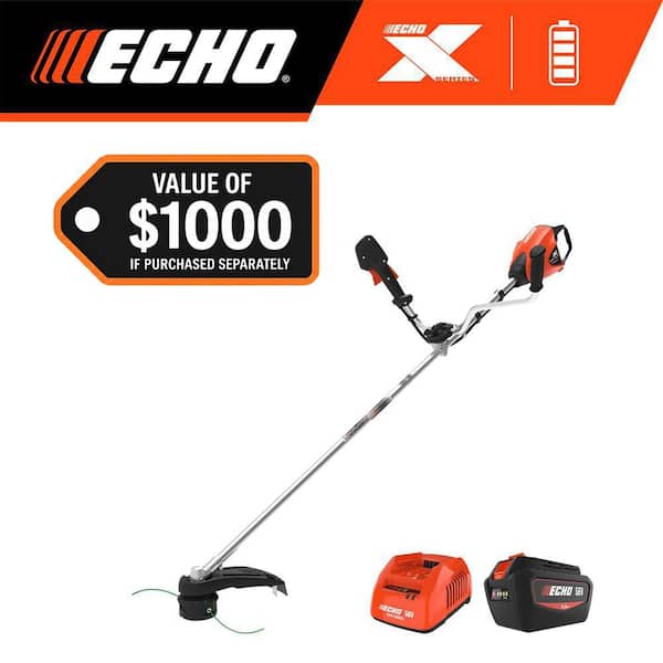 56V X Series 17 in. Brushless Cordless Battery U-Handle String Trimmer/Brushcutter with 5.0 Ah Battery and Rapid Charger