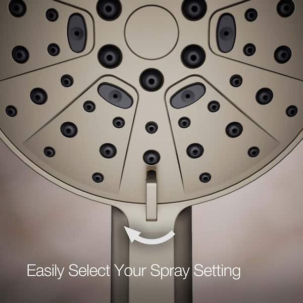 KOHLER Lively 4-Spray Patterns Wall Mount 4.312 in. Handheld Shower Head in Vibrant Brushed Nickel