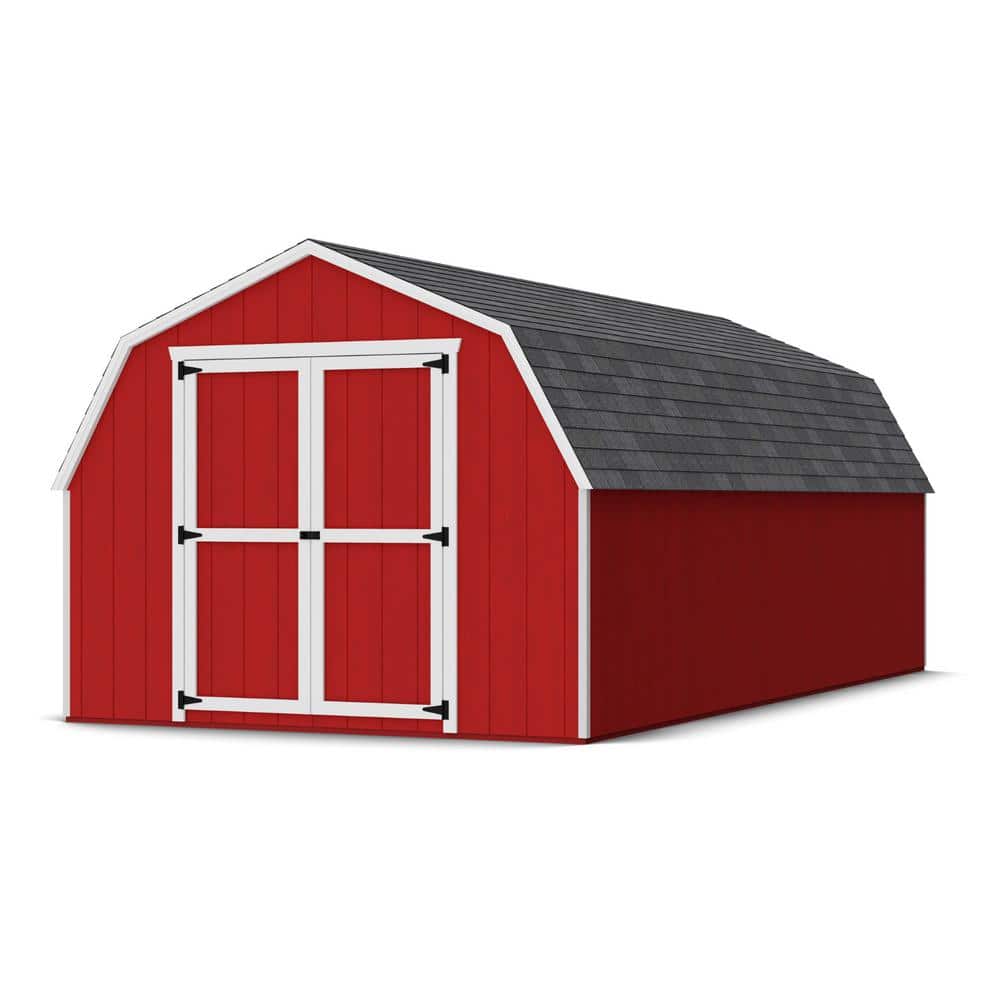 Value Gambrel 10 ft. x 20 ft. Outdoor Wood Storage Shed Precut Kit with 4 ft. Sidewalls and Floor (200 sq. ft.) price history on PriceWatchPro