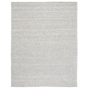 Marbella Beige/Light Gray 8 ft. x 10 ft. Chevron Striped Area Rug