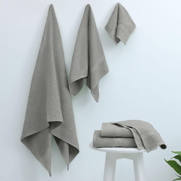 Easy Living The Everyday 100% Cotton 6 Piece Grey Towel Set