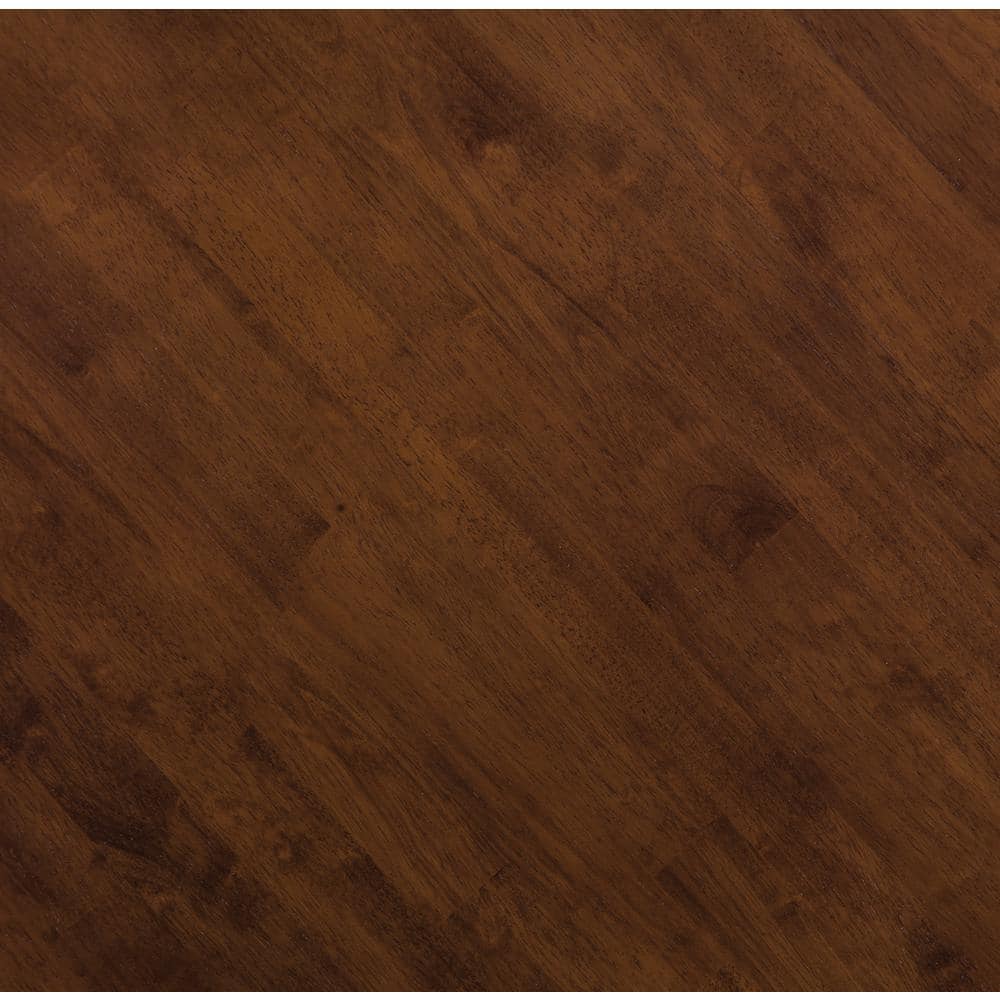 Espresso Round Solid Wood Dining Table with Pedestal Base