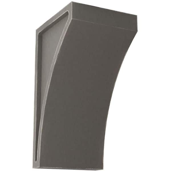 Ekena Millwork 3 in. x 6 in. x 3-1/2 in. Reclaimed Grey Small Lawson Wood Vintage Decor Corbel