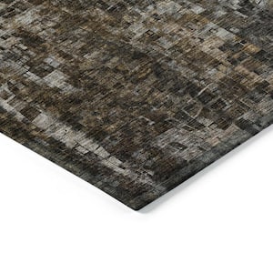 Chantille ACN581 Brown 9 ft. x 12 ft. Machine Washable Indoor/Outdoor Geometric Area Rug