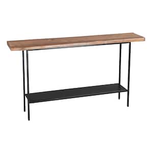 Mezza 53.9 in. L Natural 29.1 in. H Rectangle Acacia Wood Console Table