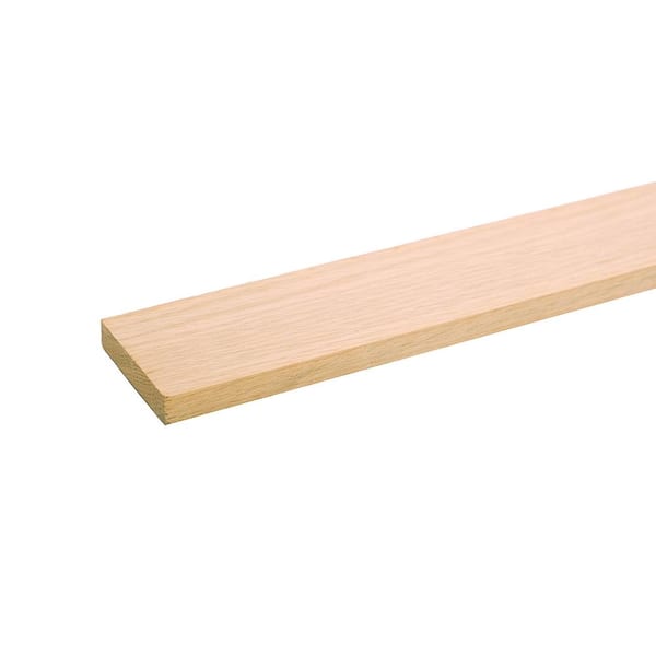 Waddell Project Board - 36 in. x 3 in. x 1 in. - Unfinished S4S Red Oak Wood with No Finger Joints - Ideal for DIY Shelving