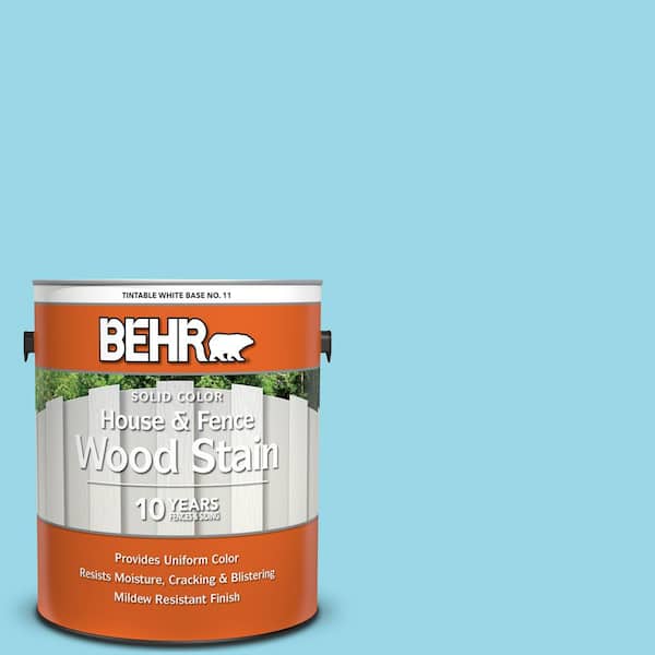 BEHR 1 gal. #P480-3 Cool Water Lake Solid Color House and Fence Exterior Wood Stain